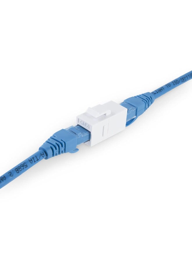 Peachjoy RJ45 CAT6 Keystone Coupler, 20 Pack Female to Female Plug-In Coupler, UTP CAT6 Keystone In-Line Coupler, White - Image 5